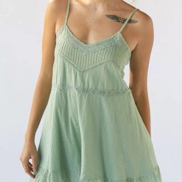 UO Primrose Lace Inset Mini Dress - Picture 2 of 2